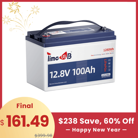 【🔥New Year Sale】Timeusb 12V 100Ah Trolling Motor Battery with Low-Temperature Protection