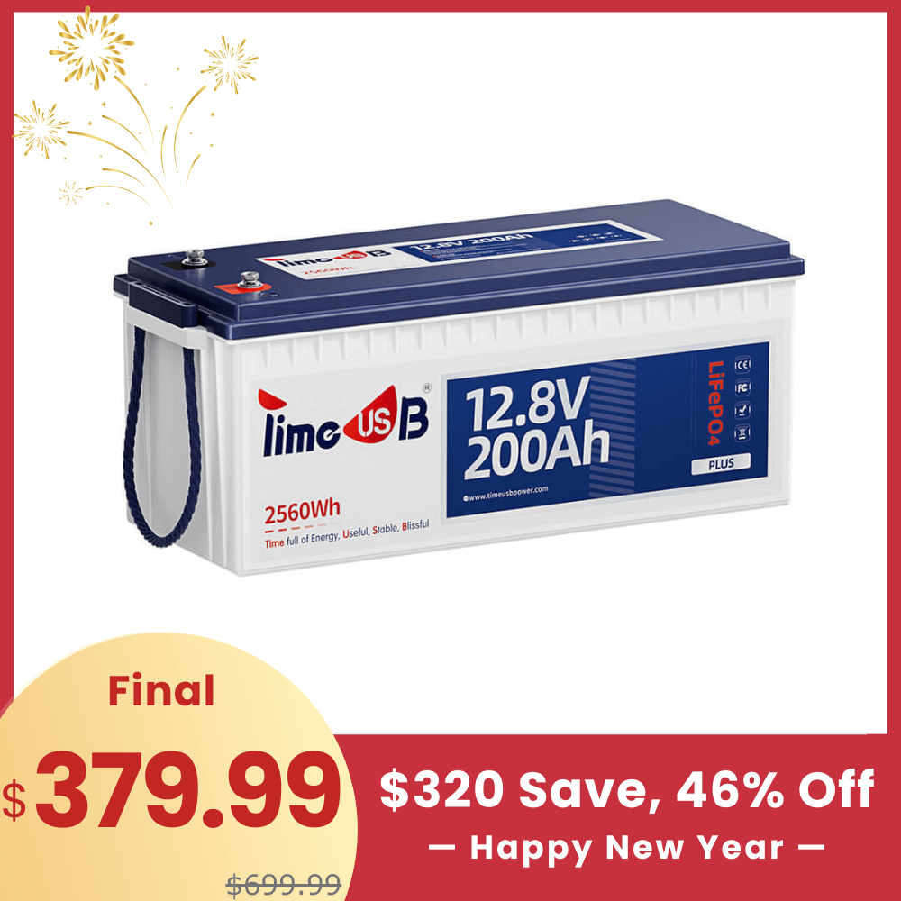 【🔥New Year Sale】Timeusb 12V 200Ah Plus LiFePO4 Battery