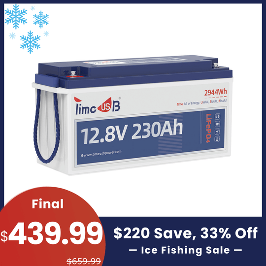 【🎣Ice Fishing Sale】Timeusb 12V Lithium Ion Battery 230Ah