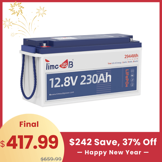 【🔥New Year Sale】Timeusb 12V Lithium Ion Battery 230Ah