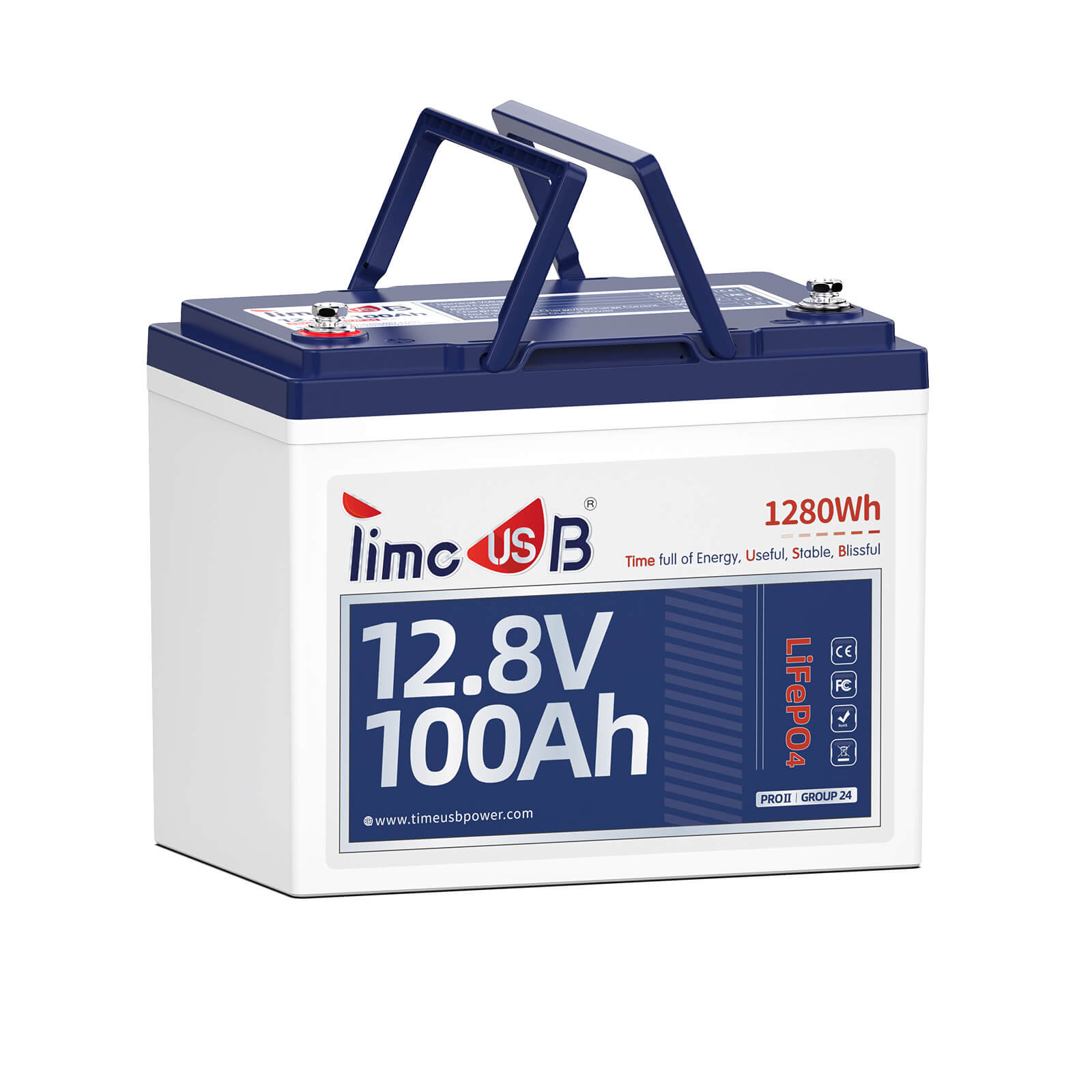 Timeusb 12V 100Ah Group 24 Deep Cycle Battery, Best RV Battery