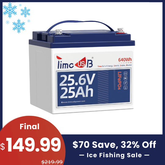 【🎣Ice Fishing Sale】Timeusb 24V 25Ah Deep Cycle Battery