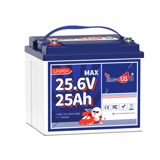 Timeusb 24V 25Ah LiFePO4 battery