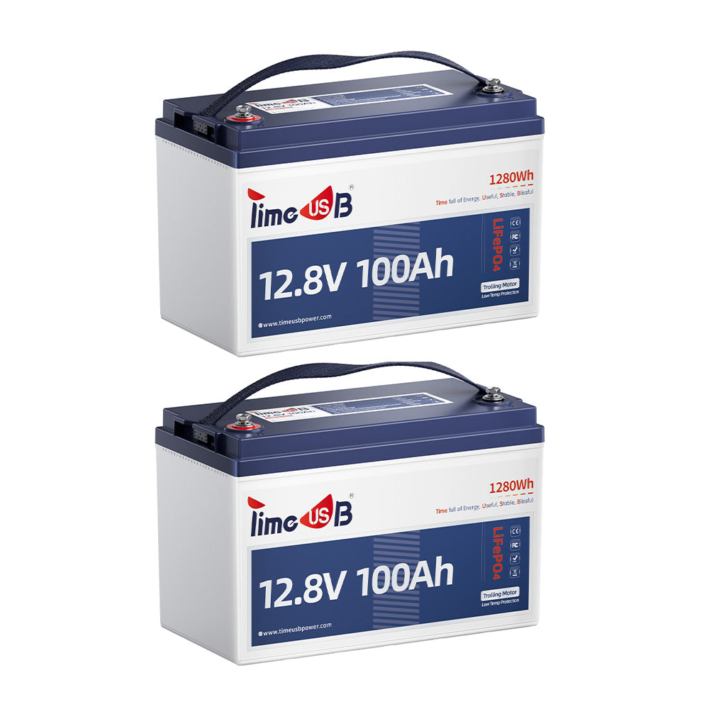 2 pack of Timeusb 12V 100Ah TM Battery for Trolling Motor