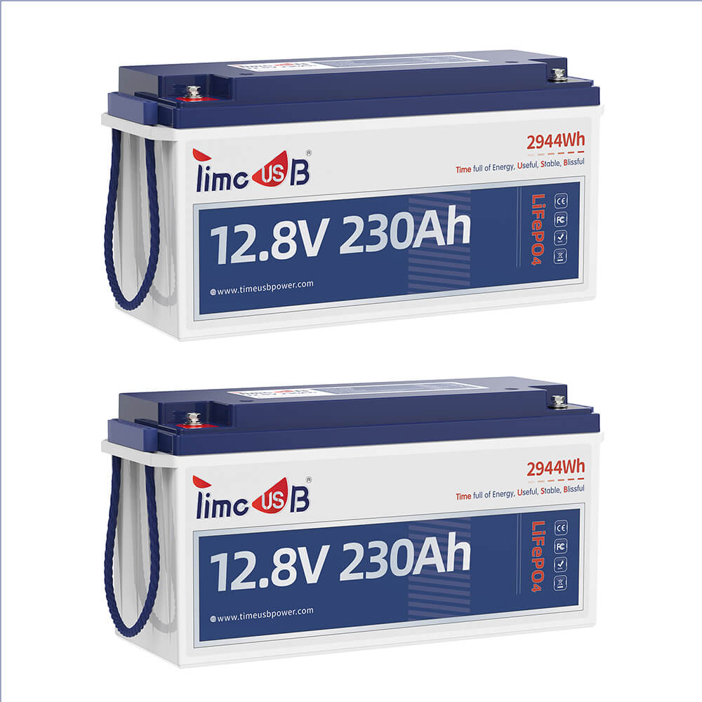 2 pcs of Timeusb 12V 230Ah LiFePO4 battery