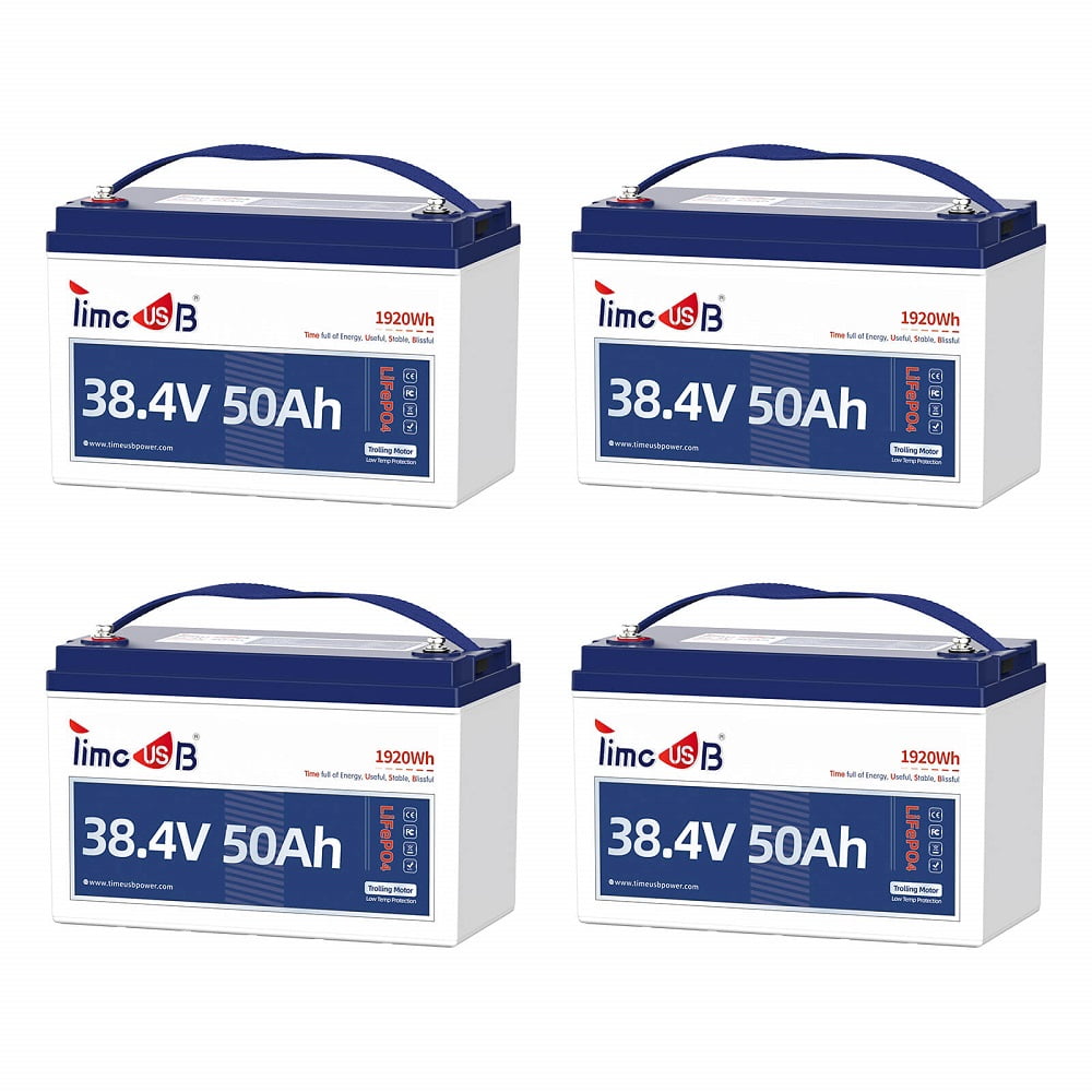 Timeusb 36V 50Ah Lithium Golf Cart Battery 3 Pack