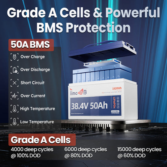 Grade A LiFePO4 Cells and 50A BMS