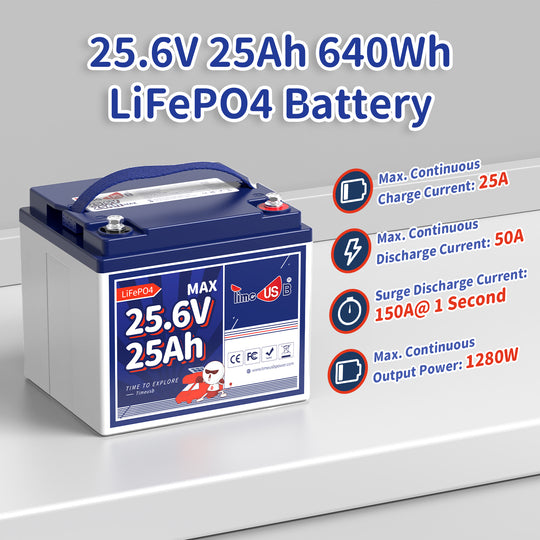 The BMS of Timeusb 24V 25Ah LiFePO4 Deep Cycle Lithium Battery