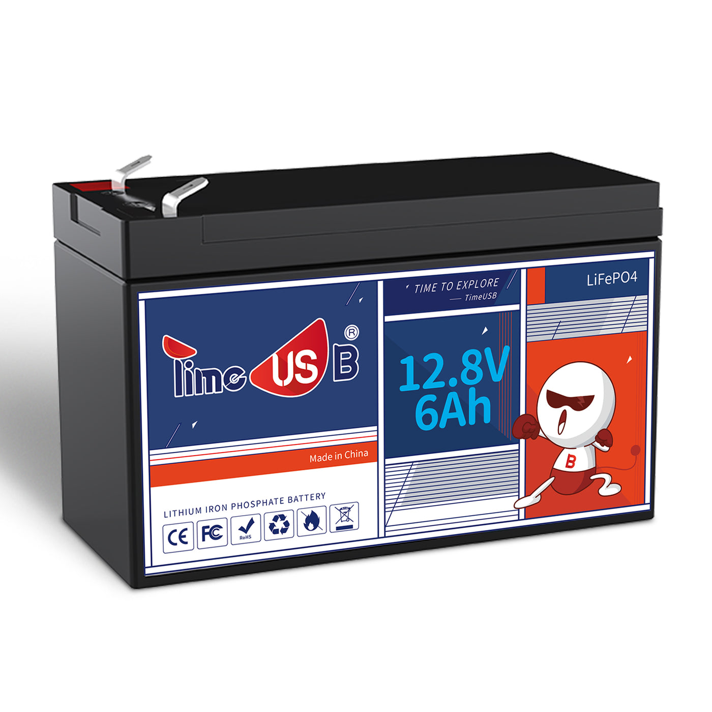 Timeusb 12V 6Ah Battery LiFePO4