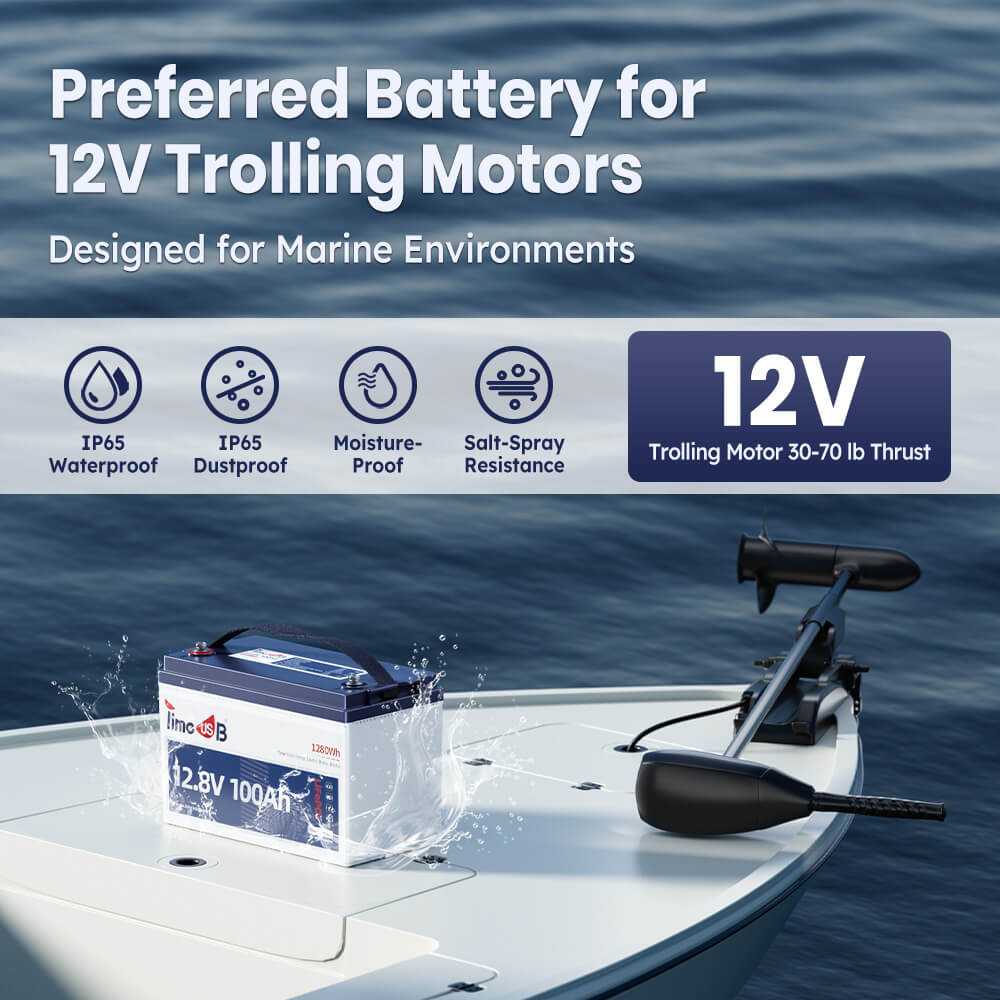 features of 12V 100Ah TM Battery for Trolling Motor, IP65