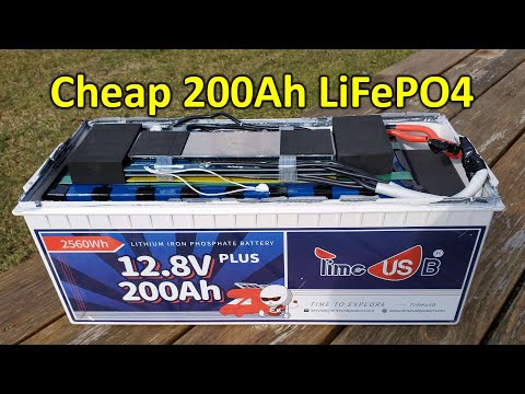 Timeusb 12V 200Ah Plus LiFePO4 Solar Battery