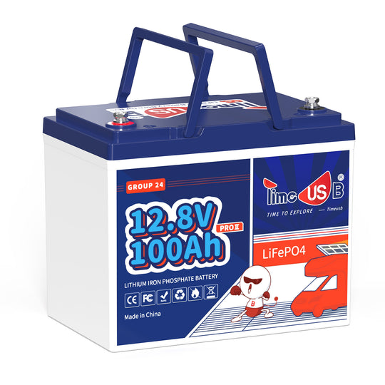 Timeusb 12V 100Ah Group 24 LiFePO4 Battery